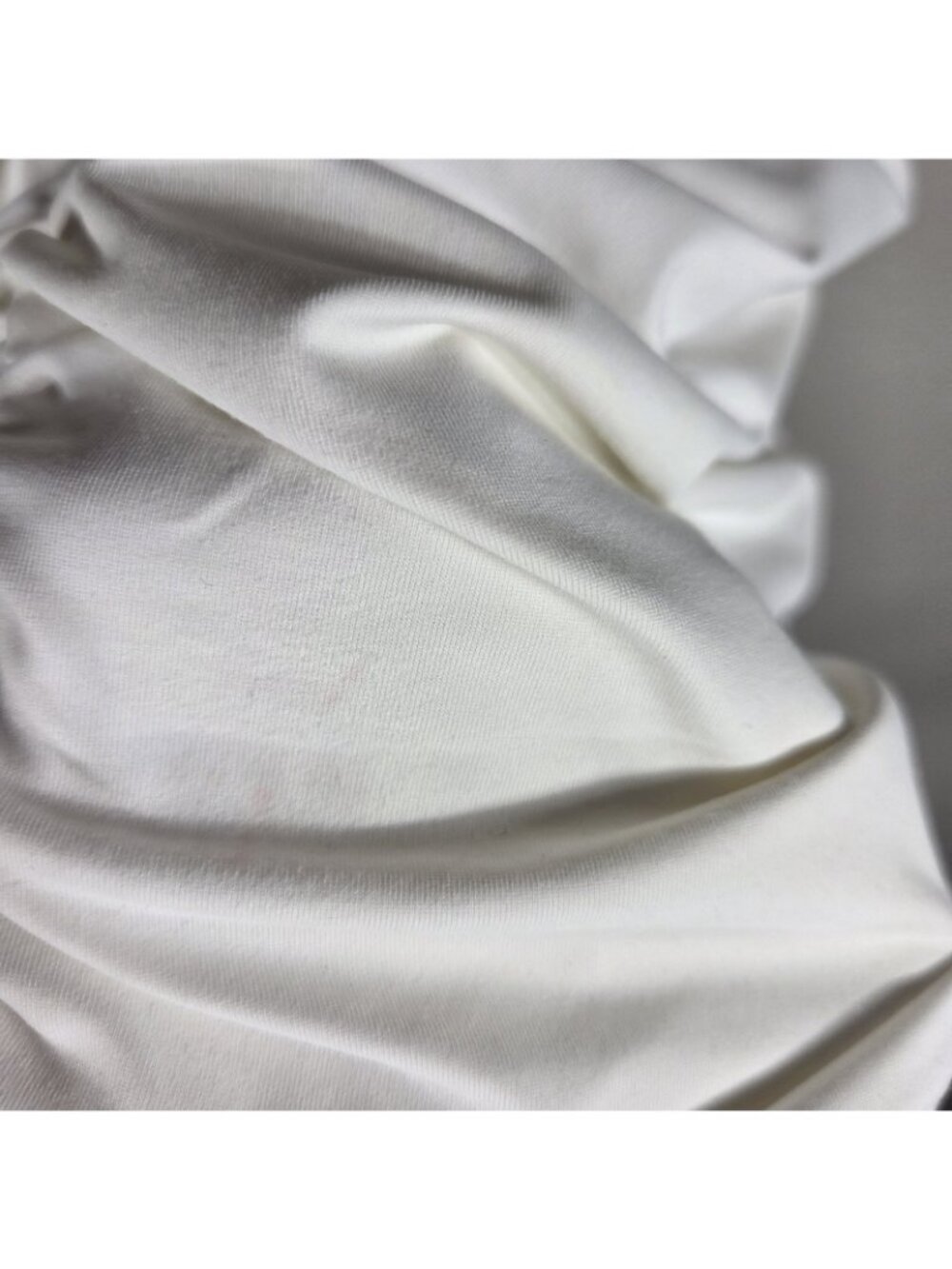 Baby Boo White Ring Linked Cut Out Full Ruched Mini Dress Size S Strapless - Picture 4 of 15